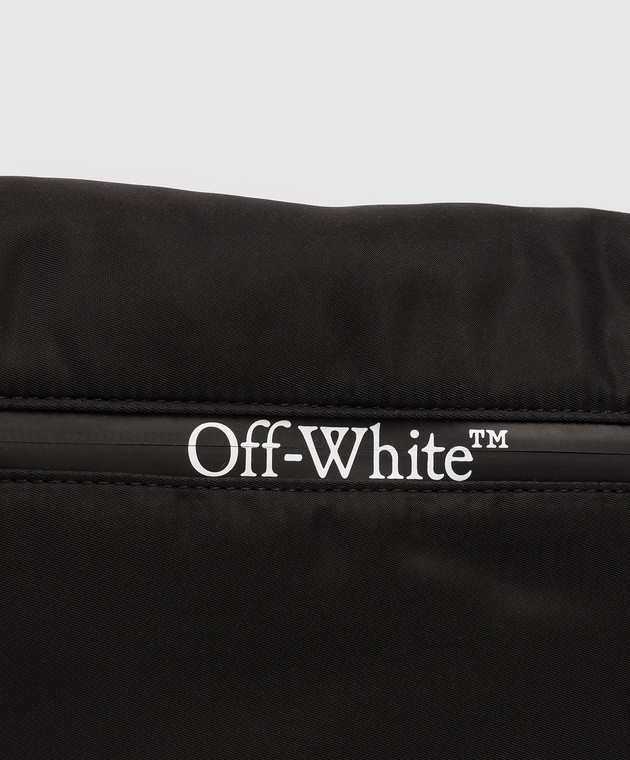 Off-White Чорна поясна сумка з логотипом OMNO037C99FAB001 зображення 4
