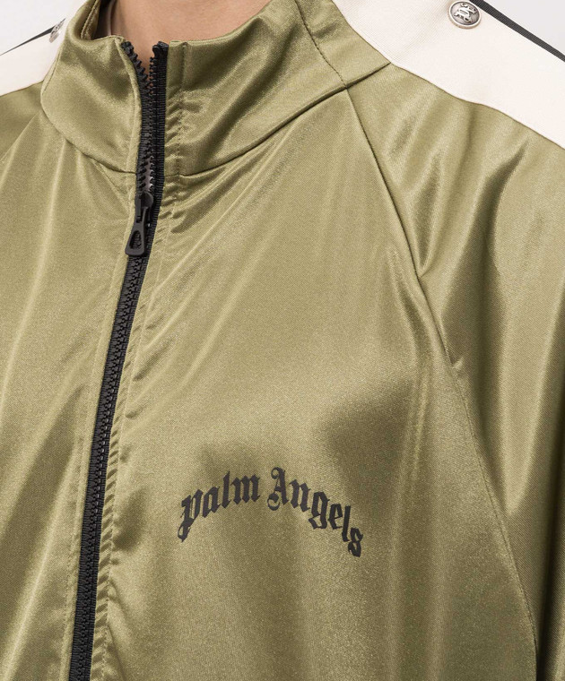 Palm Angels Спортивна куртка кольору хакі з принтом логотипа PMBD08MS26FAB001 зображення 5