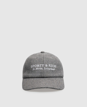 Sporty & Rich Серая кепка с шерстью AC08082326GY34