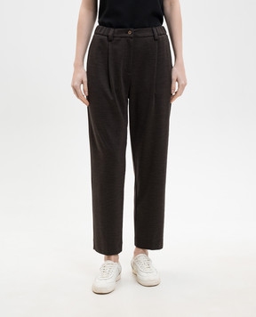 Marco Pescarolo Коричневые брюки из шерсти Zeza ZEZAD53Y19