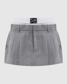 Alexander Wang Серая юбка-шорты с шерстью 1WC3265416