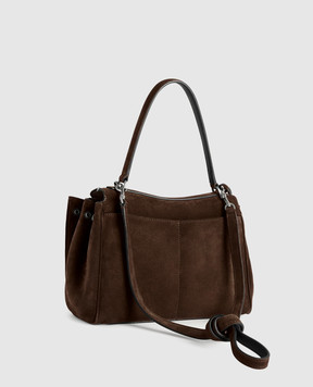 Balenciaga Коричневая замшевая сумка Rodeo 7897792AB4G