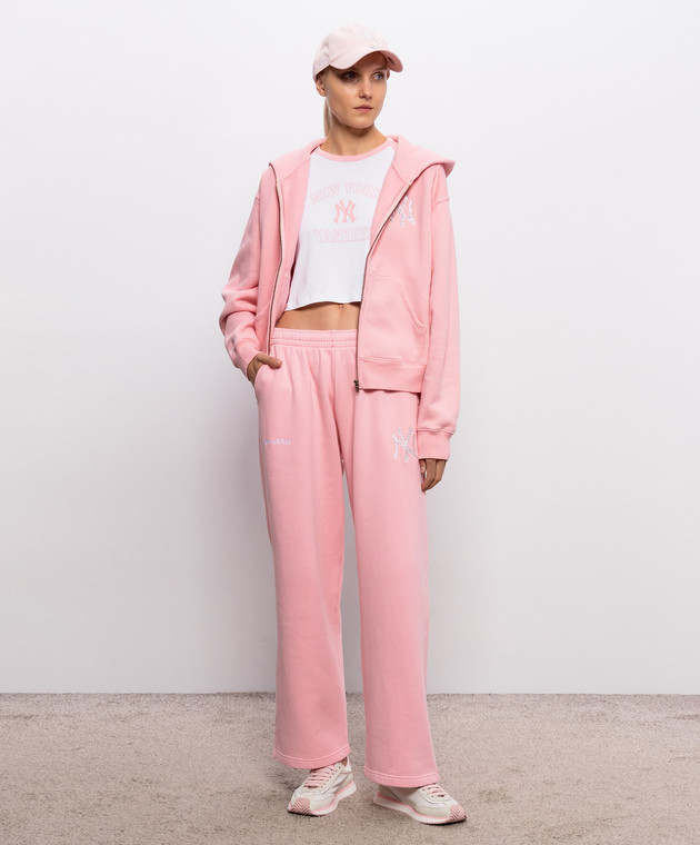 Sporty & Rich Біла укорочена футболка Yankees Arch Baby TO1391718694WH099 зображення 2