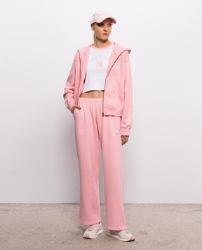 Sporty & Rich Белая укороченная футболка Yankees Arch Baby TO1391718694WH099