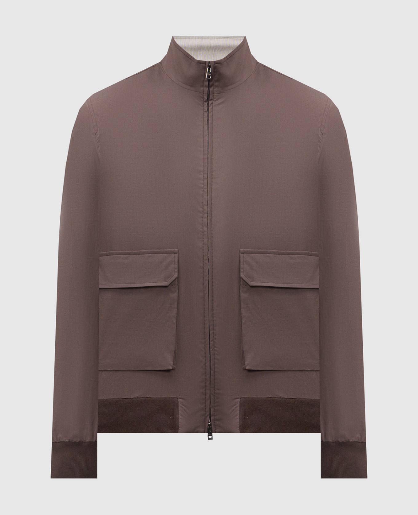 

Коричневая куртка с металлической пластиной с логотипом, Коричневый, Куртки