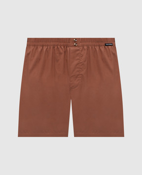 Dolce&Gabbana Коричневі труси-боксери вільного крою M3A12TON0ED