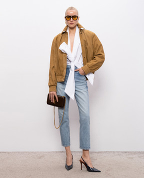 Saint Laurent Блакитні джинси з ефектом потертості 813269Y35AQ