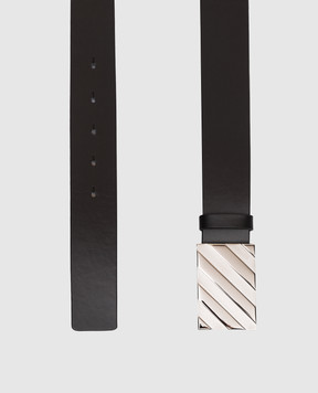 Off-White Чорний шкіряний ремінь OMRB14FC99LEA002