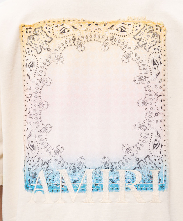 AMIRI Бежева футболка BANDANA PATCH AMTOJR1153 зображення 5