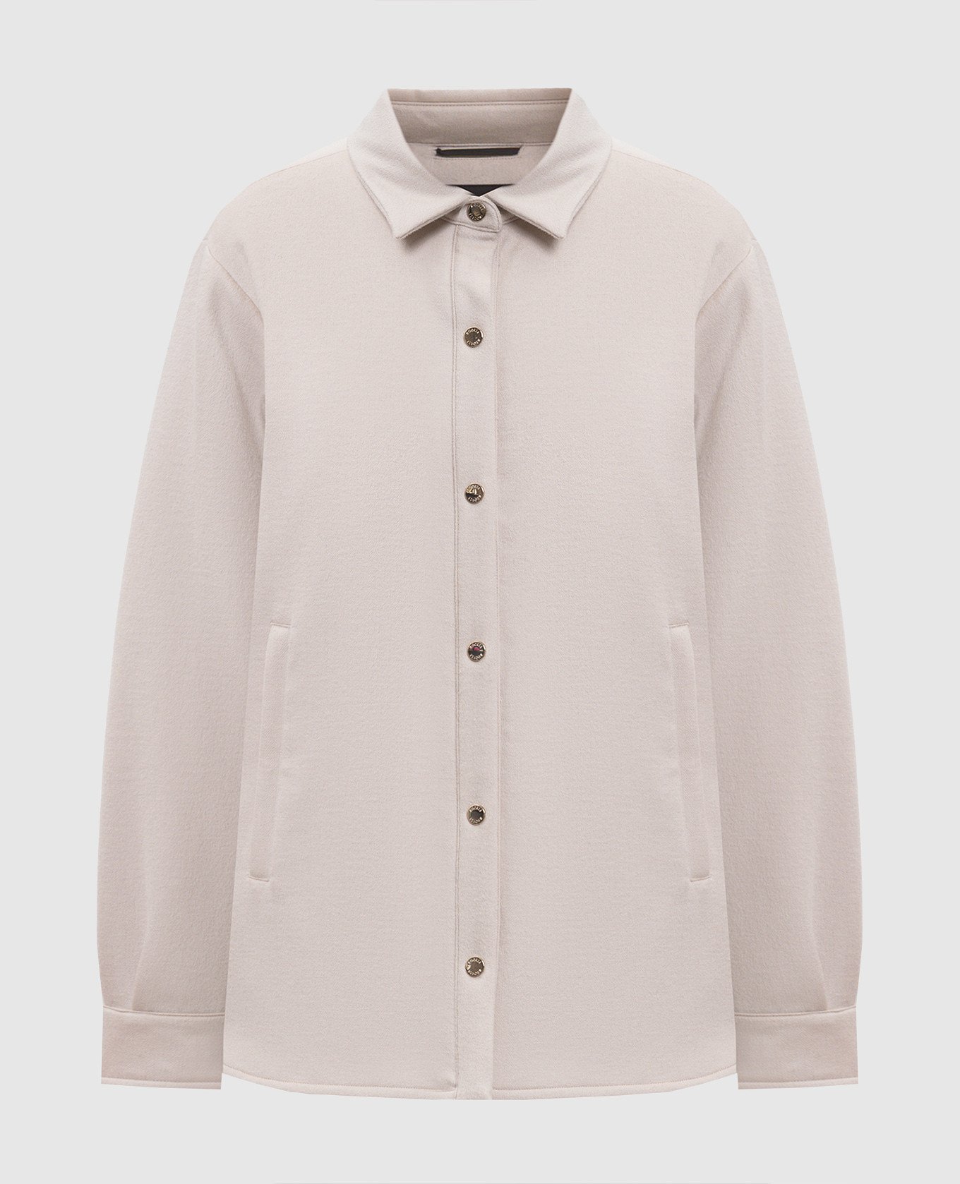 Бежевая куртка из шерсти и кашемира KINSALE