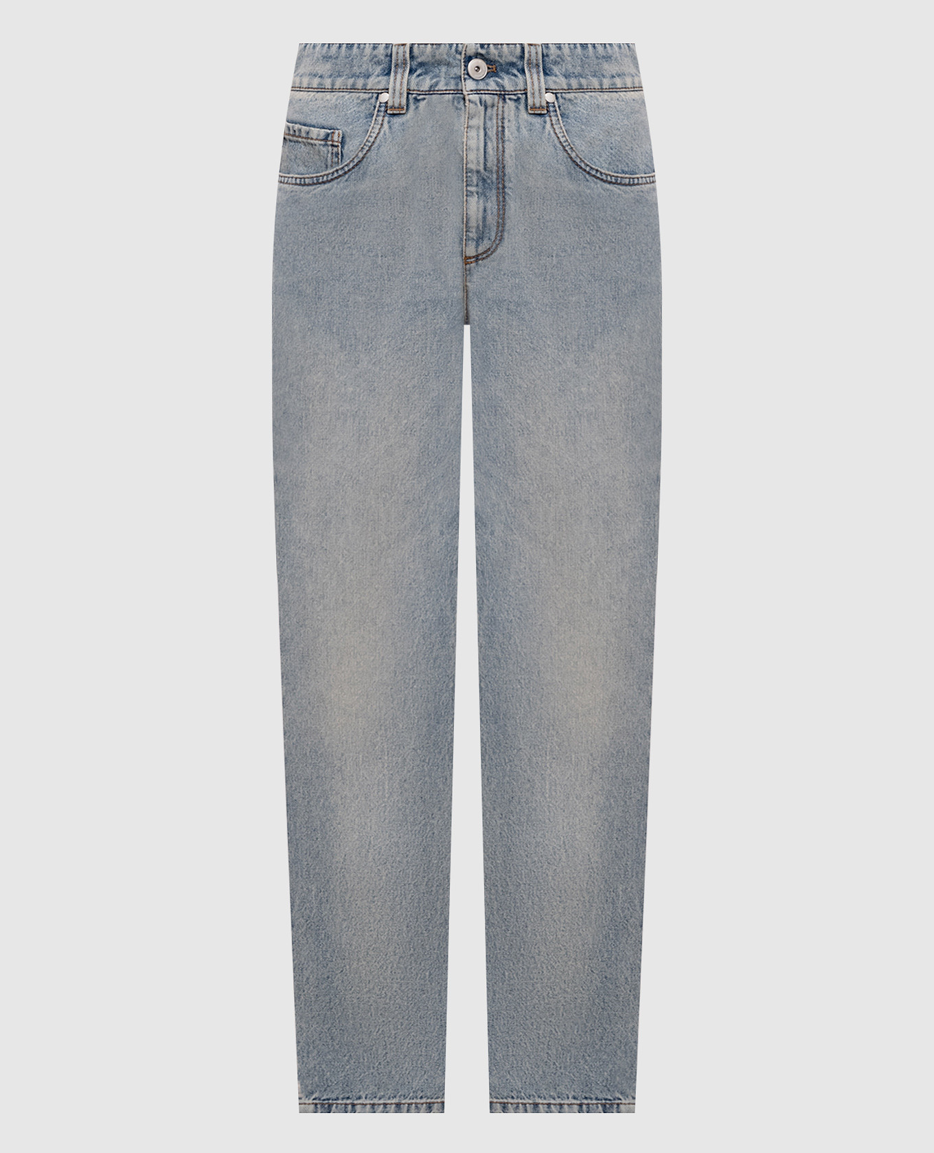 Голубые джинсы с логотип патч