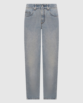 Brunello Cucinelli Голубые джинсы с логотип патч MA095P5758
