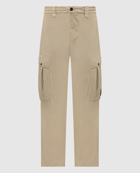 C.P. Company Бежеві штани карго з патчем логотипа MPA255A006439G
