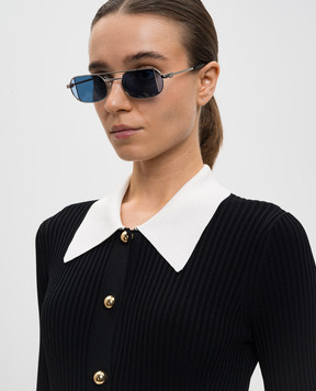 Off-White Серебристые очки Lynn OERI14HC99MET001