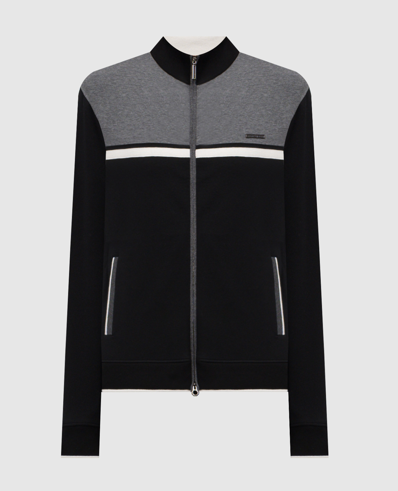 

Черная спортивная куртка с логотипом, Черный, Спортивные куртки