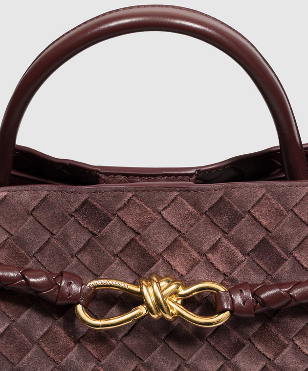 Bottega Veneta Бордовая замшевая сумка Andiamo 766019V5ZZ1 изображение 4