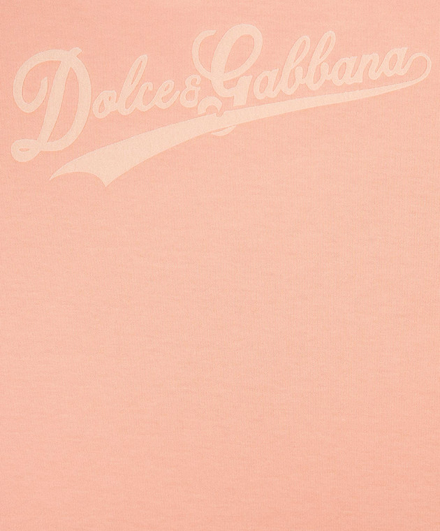 Dolce&Gabbana Дитяча рожева футболка з логотипом L5JTQGG7PWI812+ зображення 3