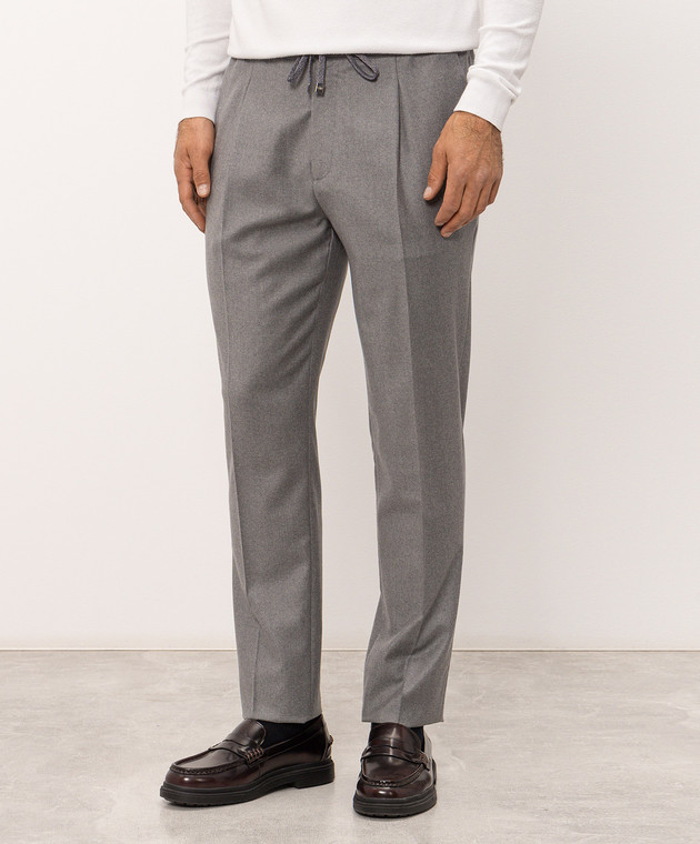 Cashmere&Whiskey Серые брюки из шерсти и кашемира 02556R0776 изображение 3