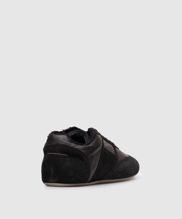 Maison Margiela MM6 Чорні комбіновані анатомічні кросівки SH3WS0012P6435 зображення 3
