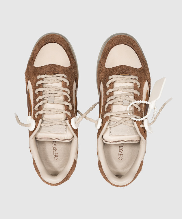 Off-White Коричневые комбинированные кроссовки End Of Play OF05968210 изображение 4