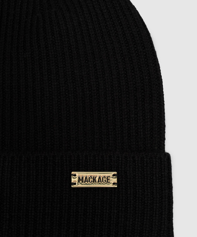 Mackage Черная шапка DAWSON с шерстью DAWSON изображение 4