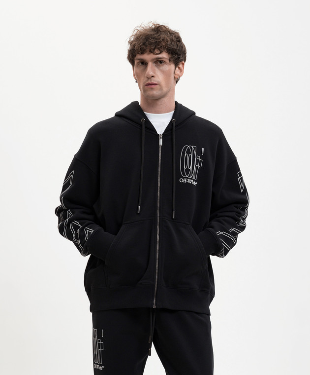 Off-White Чорна спортивна куртка Double Arrow 44MBE015S26F002 зображення 3