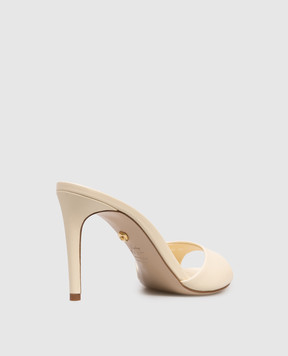 Babe Pay Pls Бежеві шкіряні мюлі 205804KO