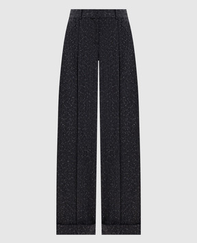 Alexander McQueen Серые брюки из шерсти с отворотами 876673QJAGG