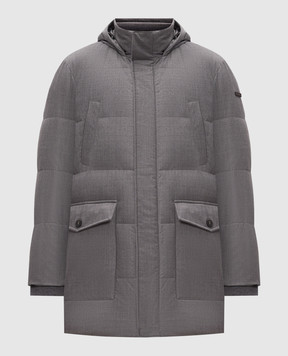 Peserico Серый пуховик с шерстью R52244D2574