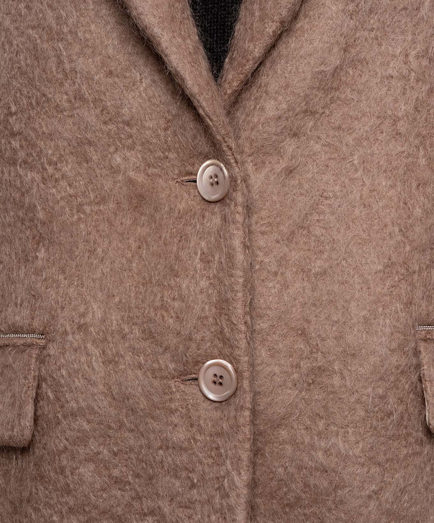 Peserico Коричневый жакет с шерстью A0123800444 изображение 5