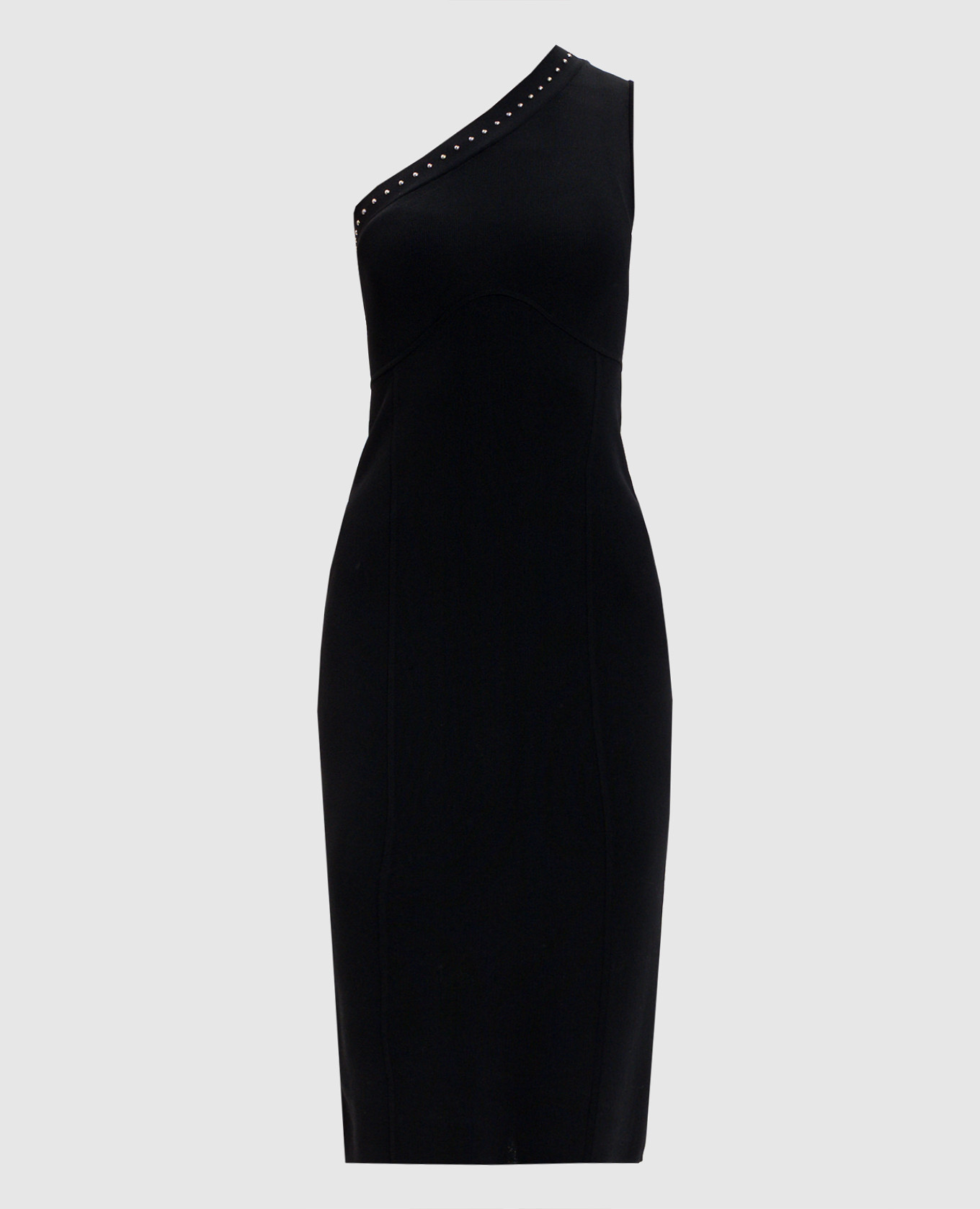 

Черное платье на одно плечо, Черный, Повседневные платья