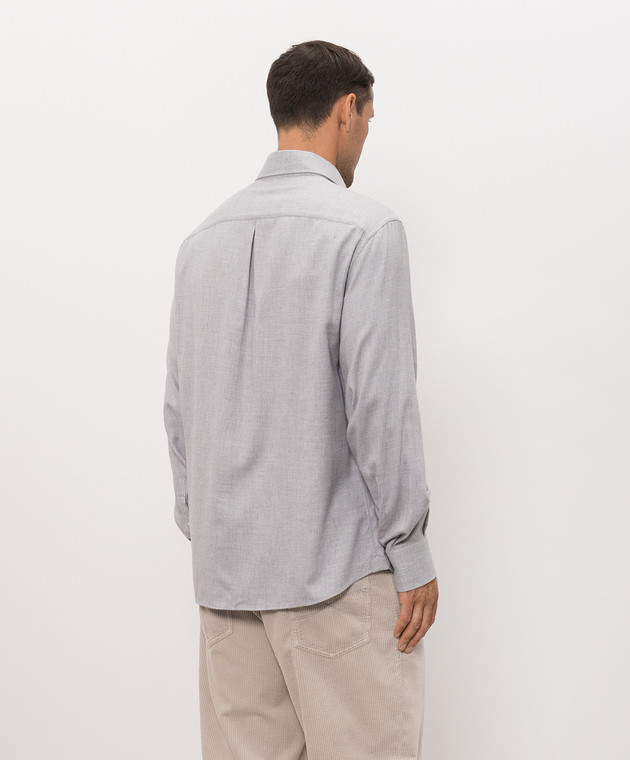 Brunello Cucinelli Серая рубашка MY6370621 изображение 4
