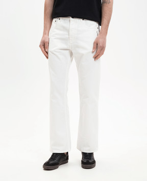 Off-White Белые джинсы с эмблемой Half Arrow 44XCE04JS26F001