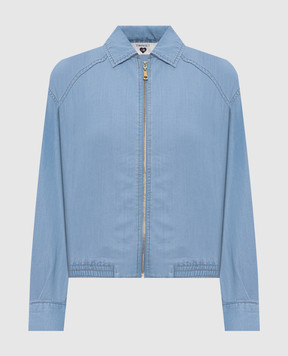 Twinset Блакитна куртка з ефектом деніму 261LL2QBB