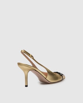 Valentino Золотисті шкіряні слінгбеки Bepointy 8W2S0LQ1BPY