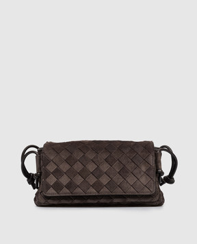 Bottega Veneta Коричнева замшева сумка крос-боді Notturno 843893V5ZZ4
