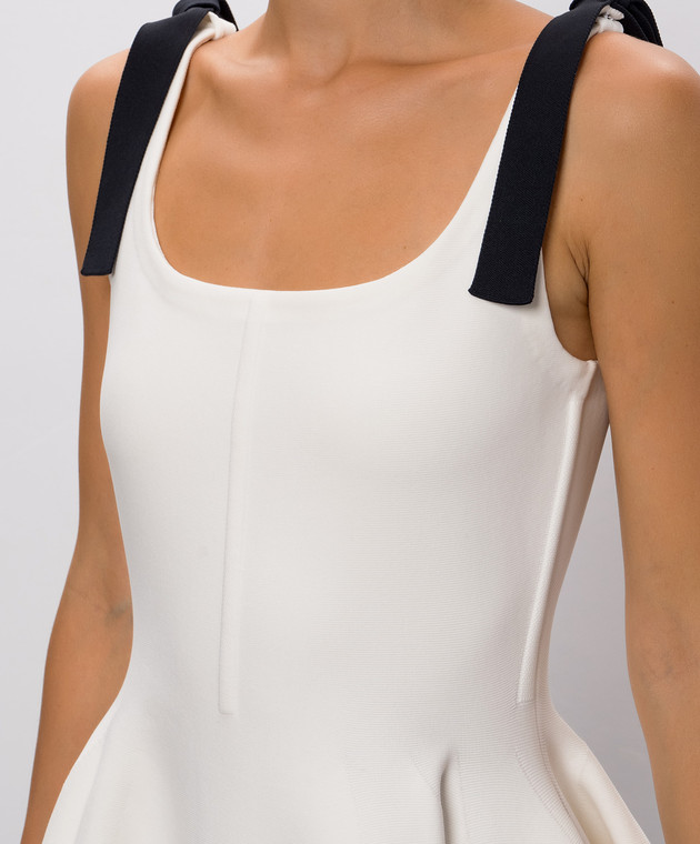Givenchy Платье цвета айвори с бантами BW22ZK4ZUK изображение 5