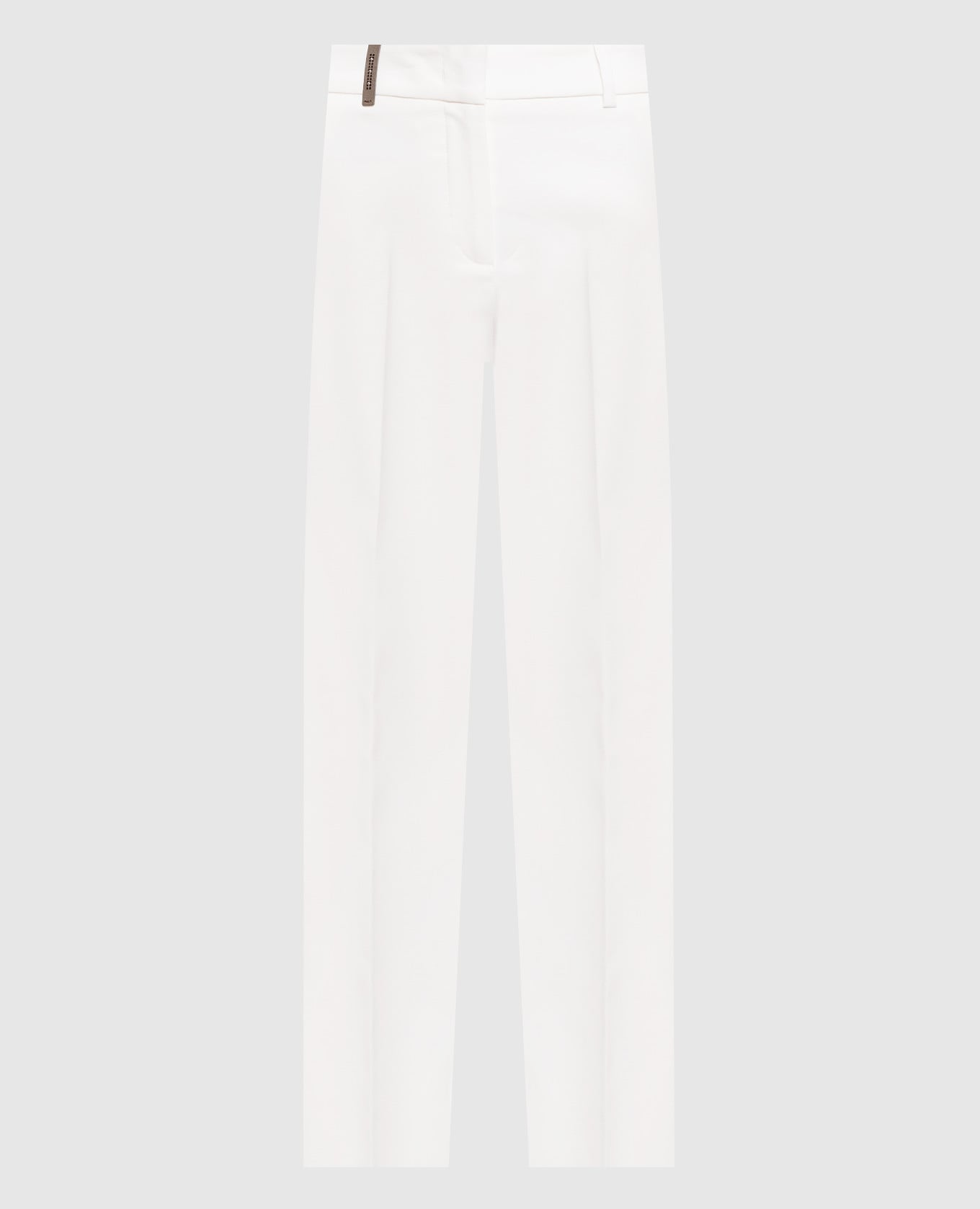 Белые брюки с патчем