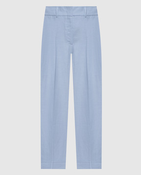 Peserico Блакитні штани з льону з відворотами A04210D02606