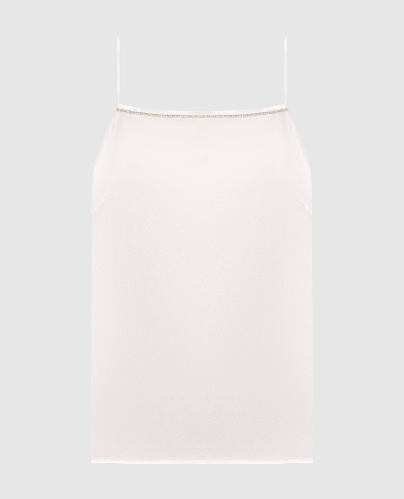 Белый топ из шелка