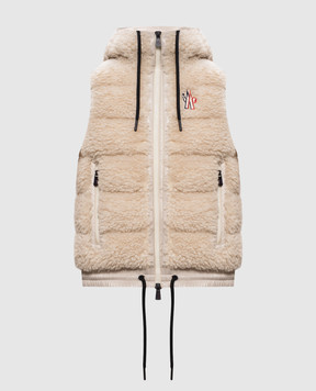 Moncler Grenoble Бежевий пуховий жилет L20988G00024899A9