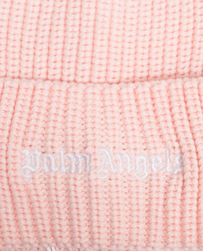 Palm Angels Дитяча рожева шапка з вишивкою логотипа F6PAJGHT226