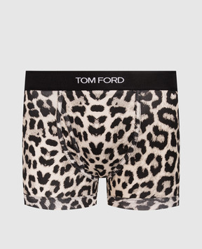 Tom Ford Бежеві труси-боксери в леопардовий принт T4LC31720