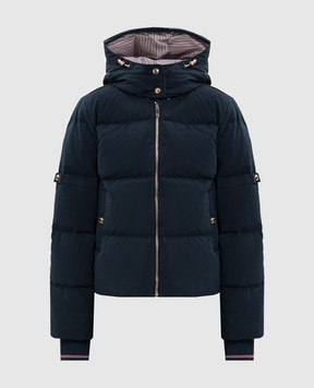 Thom Browne Синяя пуховая куртка из шерсти FBD074XF0923