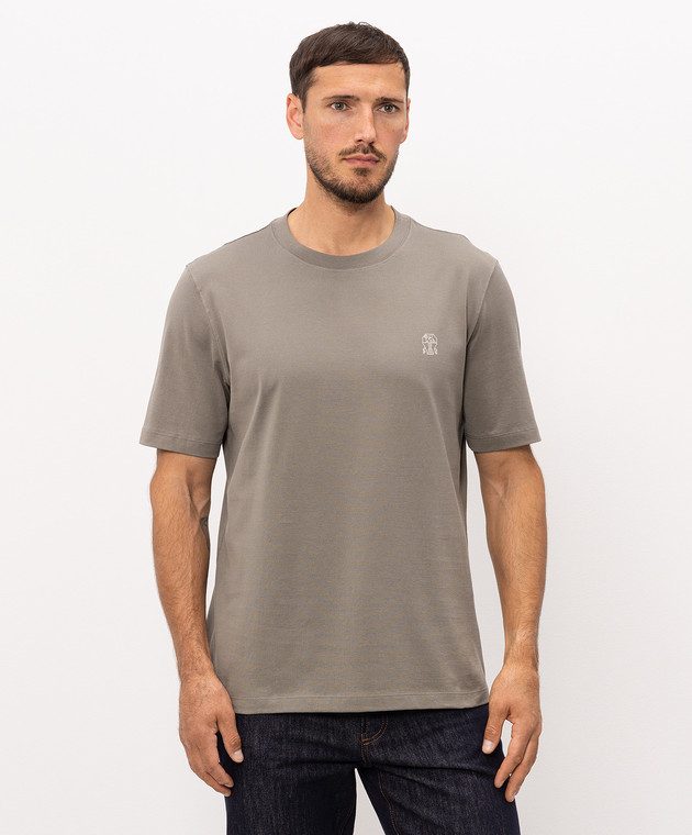 Brunello Cucinelli Футболка цвета хаки M0B138440 изображение 2