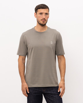 Brunello Cucinelli Футболка кольору хакі M0B138440