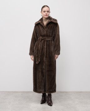 Twinset Коричневое пальто 252AT2190