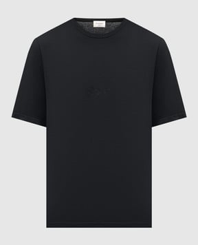 Saint Laurent Серая футболка с логотипом 818535YBHD2