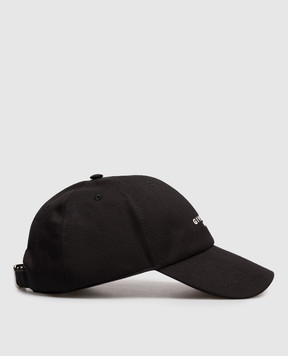 Givenchy Чорна кепка з вишивкою логотипа BPZ0CAP0C4