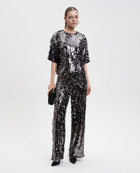 Max Mara Weekend Чорні штани CABREO з паєтками CABREO1234